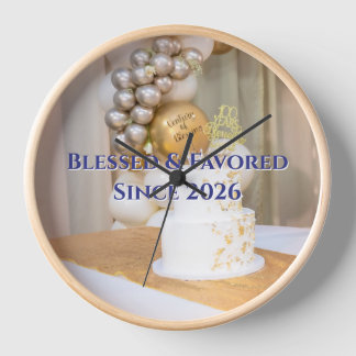 dotCATHOLIC Blessed Favored Wall Clock 10" #280622