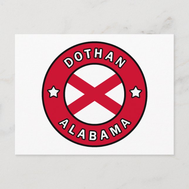 Dothan Alabama Postcard (Front)