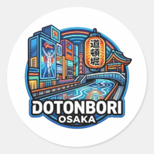 DOTONBORI CLASSIC ROUND STICKER
