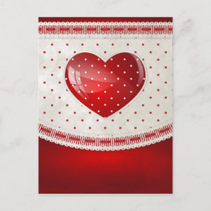 Dots and Hearts Postcard