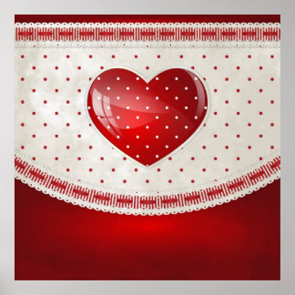 Dots and Hearts Poster