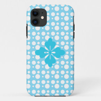dots and light blue colour iPhone 11 case