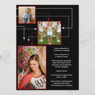 Dots and Lines Graduation Invitation