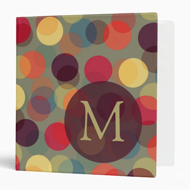 Dots And Monogram binder (Front/Inside)