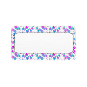 Dots and Paisley Pattern   Blank Label