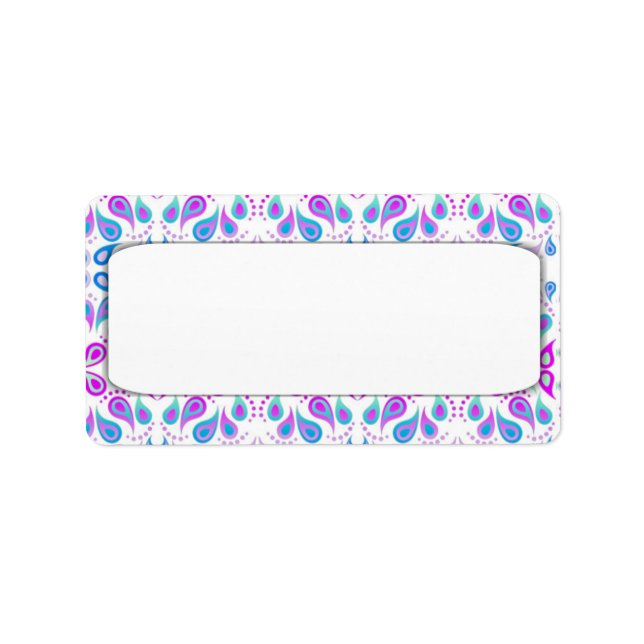 Dots and Paisley Pattern | Blank Label (Front)