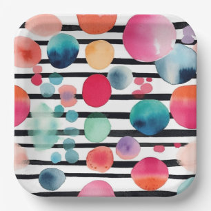 Dots and Stripes 1 Paper Plate