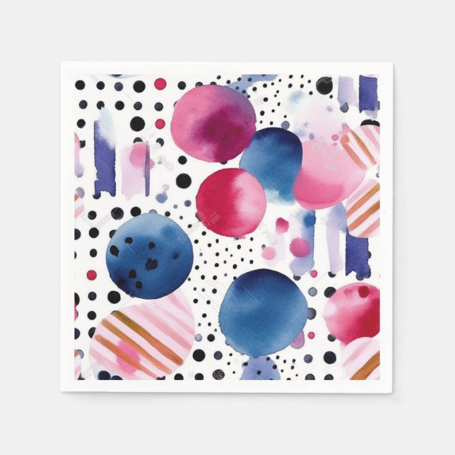 Dots and Stripes 2 Napkin (Front)