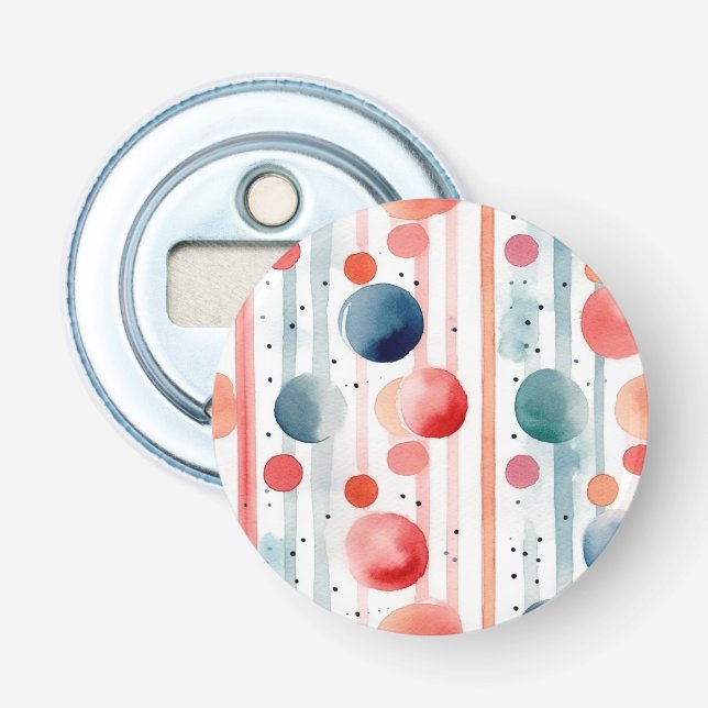 Dots and Stripes 8 Bottle Opener (Front)
