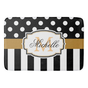 Dots and Stripes Bath Mat