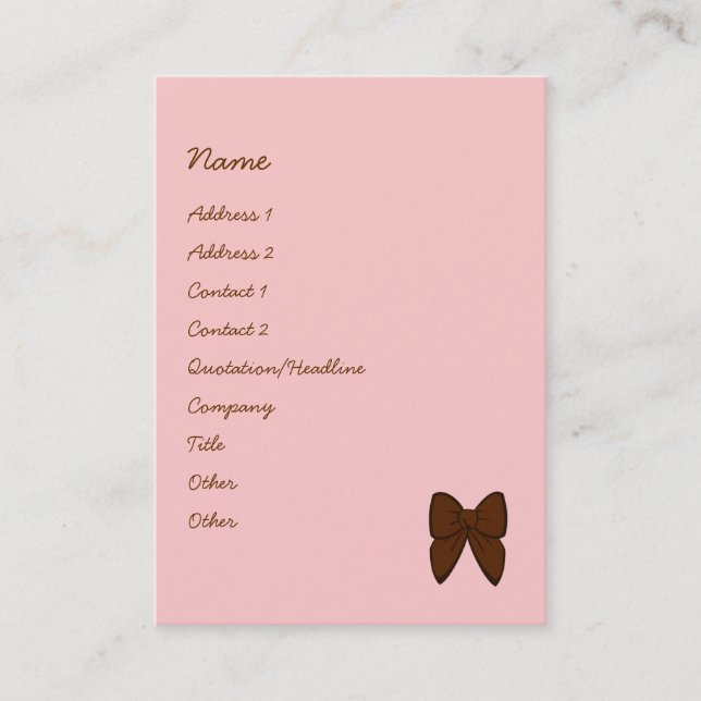 Dots and Stripes Cake Business Card (Front)