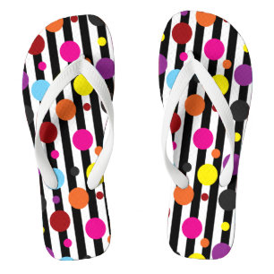 Dots And Stripes Flip Flops