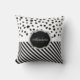 Dots and Stripes Throw Pillow