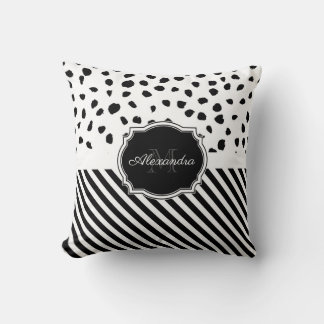 Dots and Stripes Throw Pillow