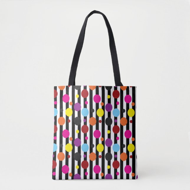 Dots And Stripes Tote Bag (Front)