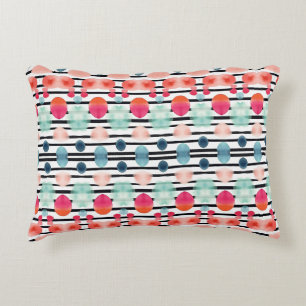 Dots and Stripes Watercolor 1 Accent Pillow