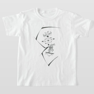 Dots Black White Abstract Tribal Tattoo Art T-Shirt