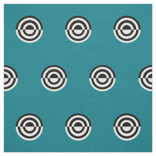 Dots black & white target mirror + your backgr. fabric