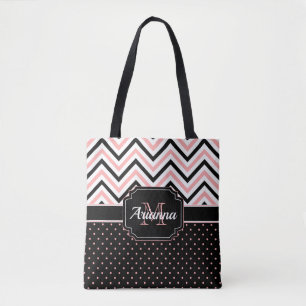 Dots & Chevron Tote Bag