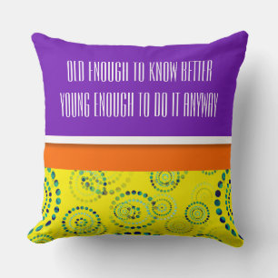 Dots Circle Power Flowers II + your backgr. & idea Throw Pillow