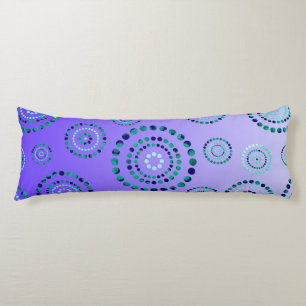 Dots Circle Power Flowers + your backgr. Body Pillow