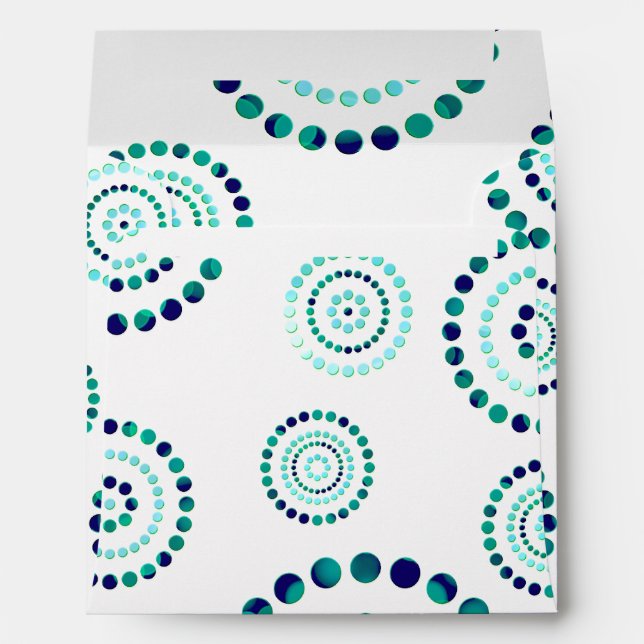 Dots Circle Power Flowers + your backgr. Envelopes (Back (Bottom))