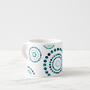 Dots Circle Power Flowers + your backgr. Espresso Cup