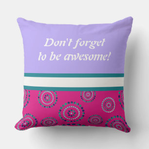 Dots Circle Power Flowers + your backgr. Outdoor Pillow