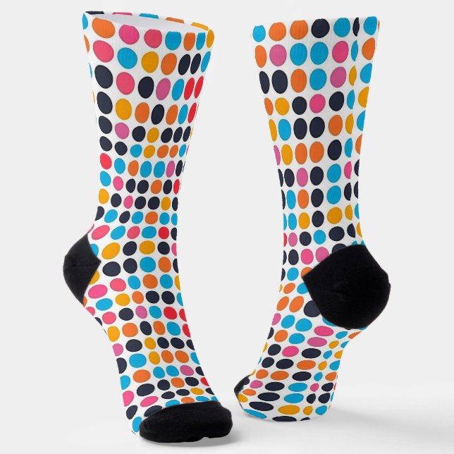 Dots Colourful Pattern Socks (Angled)