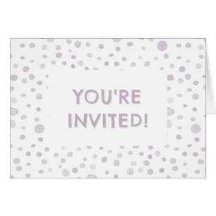 Dots d'aquarelle Confetti de poussière Invitation