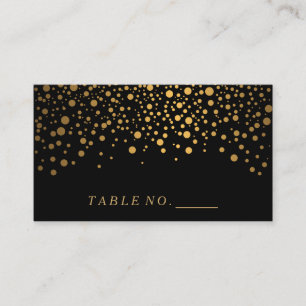 Dots de Faux Gold Confetti sur cartes Black Place