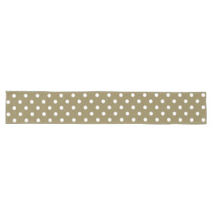 Dots Design Dark Tan Big Long Table Runner
