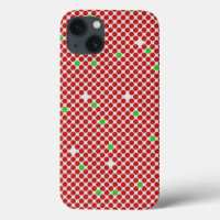 Dots Diagonal Graphical Pattern Red White Green