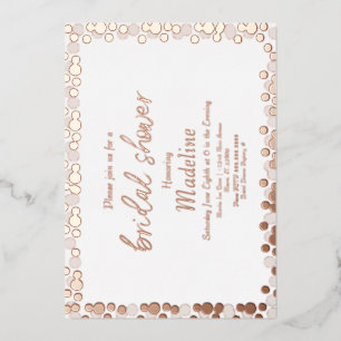 Dots d'or Motif Mariage Foil Pressing Invitation