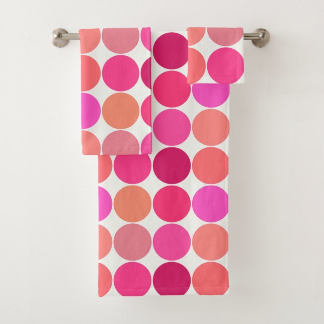 Dots géants du milieu du siècle, rose de Fuchsia e (En situation)