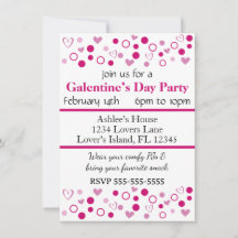 Dots Hearts Galentine’s or Valentines Day Party