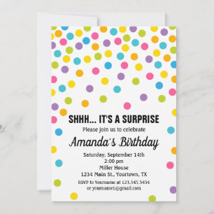 Dots Invitation de fête d'anniversaire
