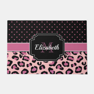 Dots & Leopard Print Doormat