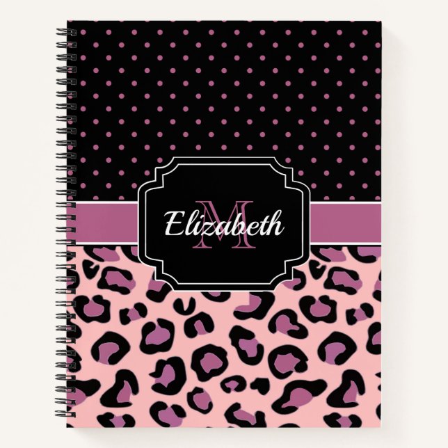 Dots & Leopard Print Notebook (Front)