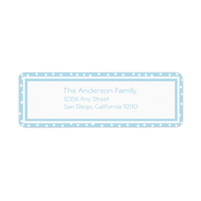 Dots n Dots  Return Address Label (blue) (Front)