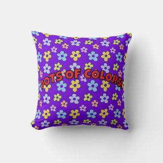 DOTS OF COLORS THROW PILLOW