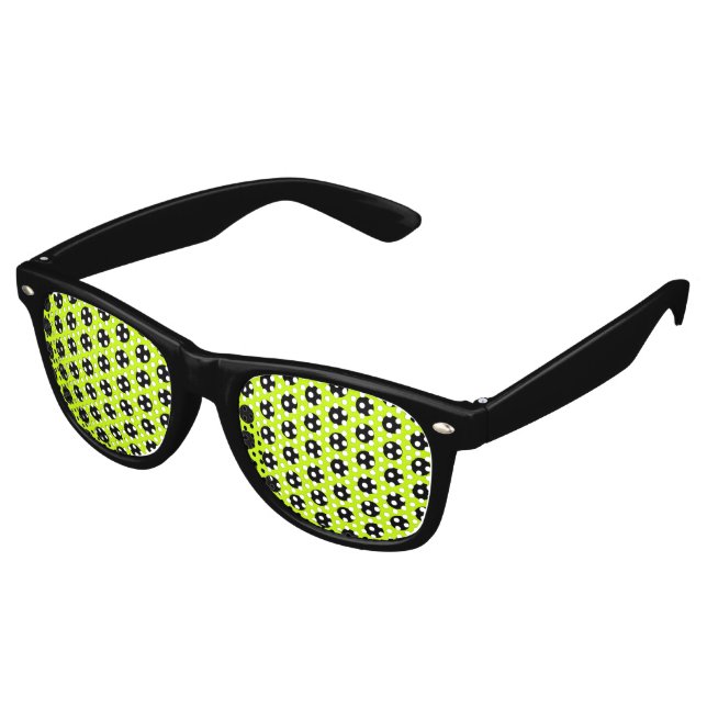 Dots Pattern black + your background colour Retro Sunglasses (Angled)