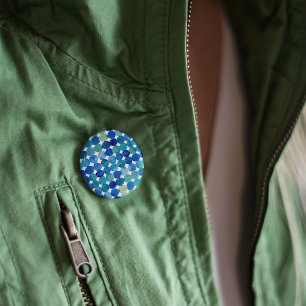 Dots pattern - blue and green 2 inch round button