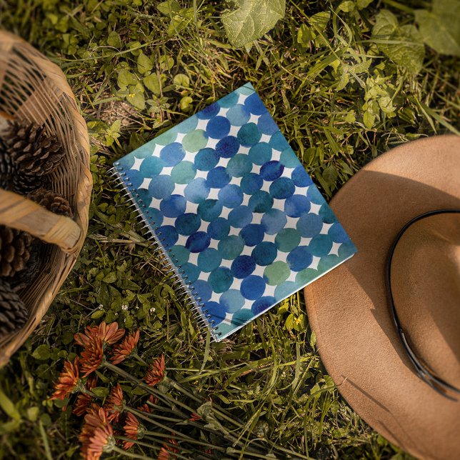 Dots pattern - blue and green notebook (Creator Uploaded)