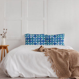 Dots pattern - blue and green pillowcase