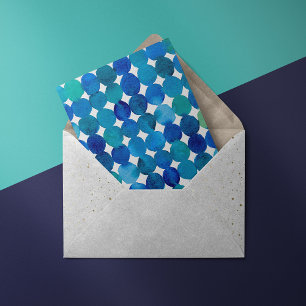Dots pattern - blue and green postcard