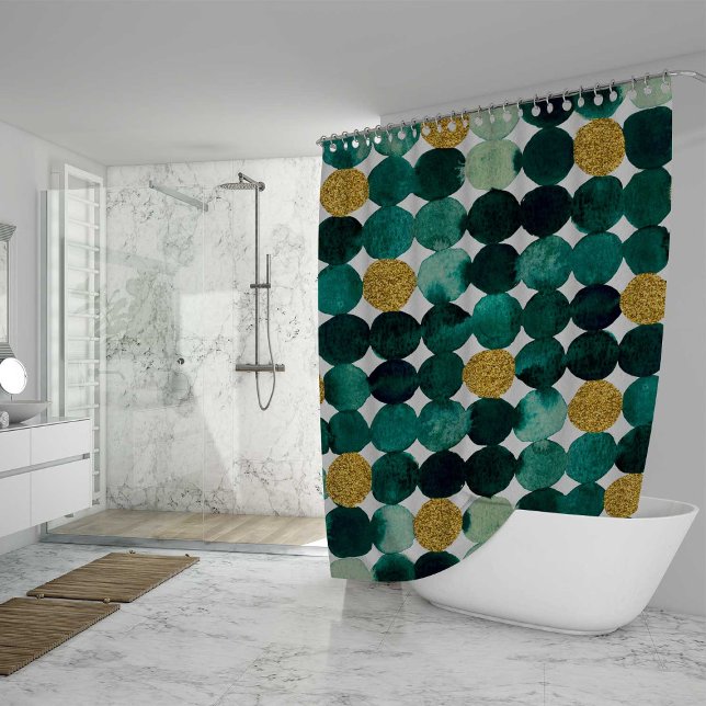 Dots pattern - emerald and gold glitter (Creator Uploaded)