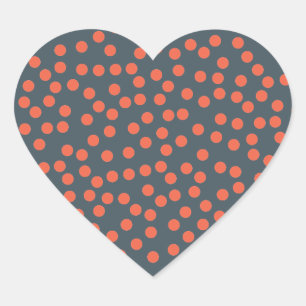dots patterned heart sticker