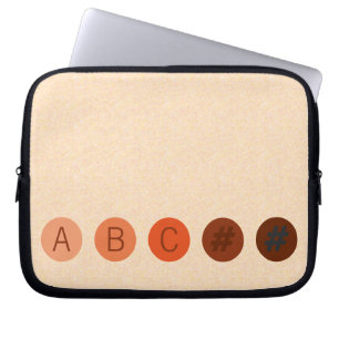 DOTS Peach Custom Initials Laptop Sleeve