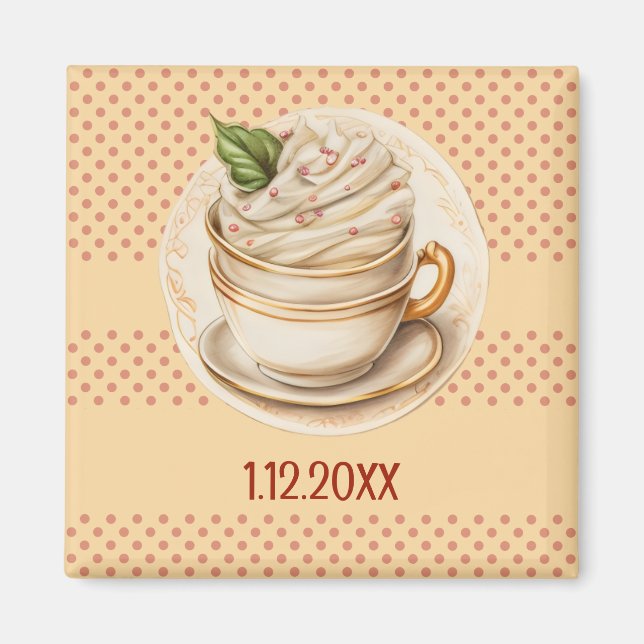 Dots Peach Magnet (Front)